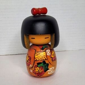 Showa Retro Kokeshi Fuka Sanyama Vintage Wooden Doll